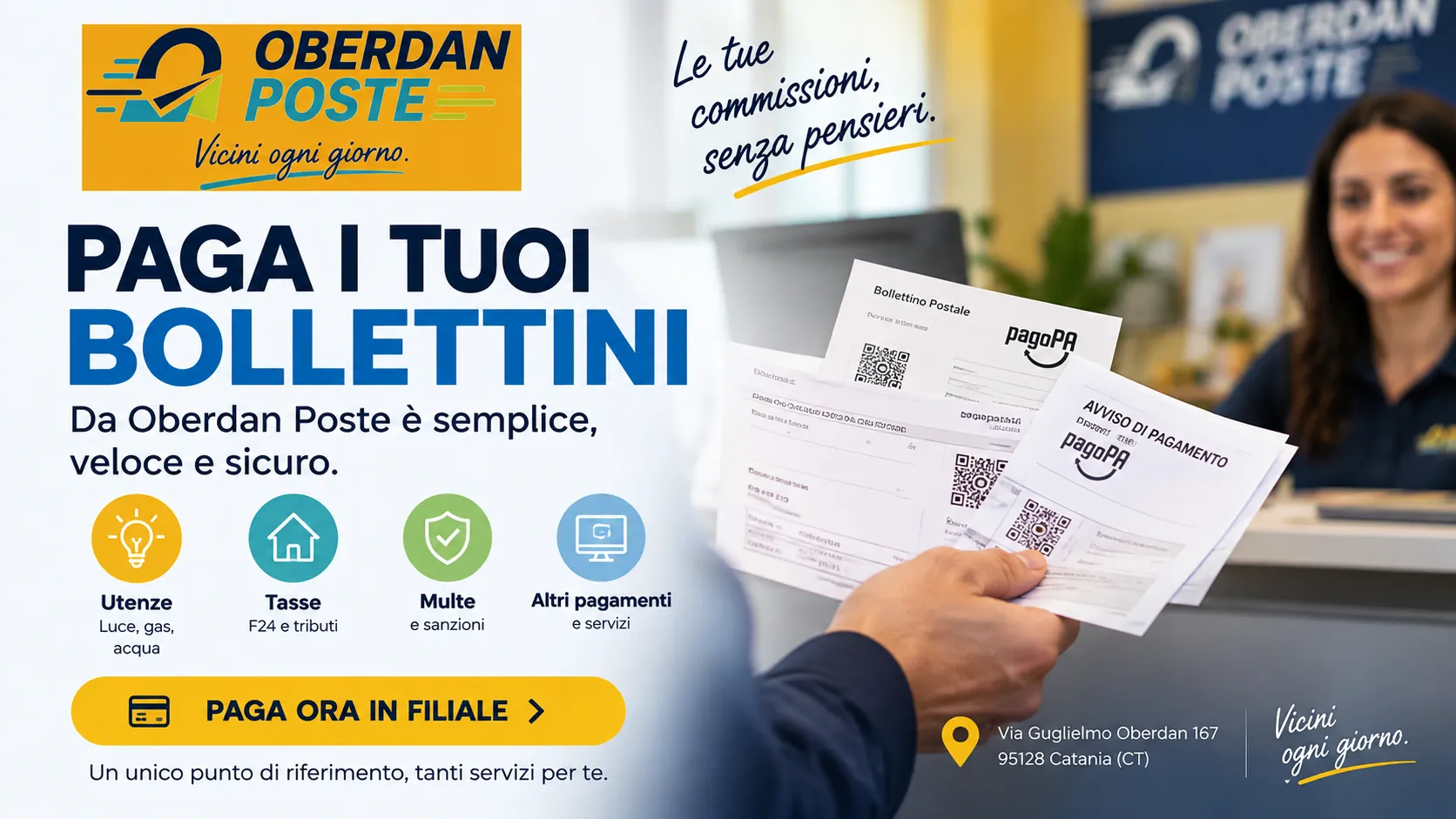 Bollettini e pagamenti. Semplice, veloce e sicuro.
